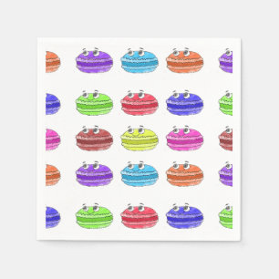 Guardanapo De Papel Padrão de Cartoon Macaron