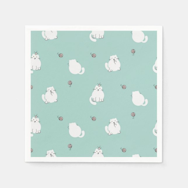 Guardanapo De Papel Padrão de Cat (Frente)