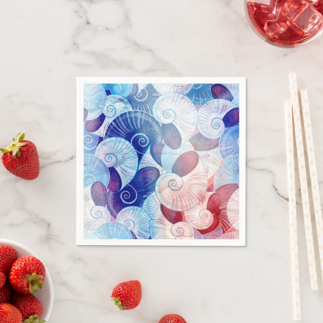 Guardanapo De Papel Padrão de Cena de Seashell (Insitu)