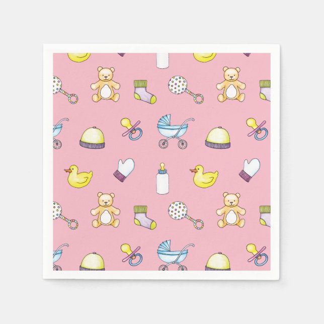 Guardanapo De Papel Padrão de chá de fraldas cúmulo (Frente)