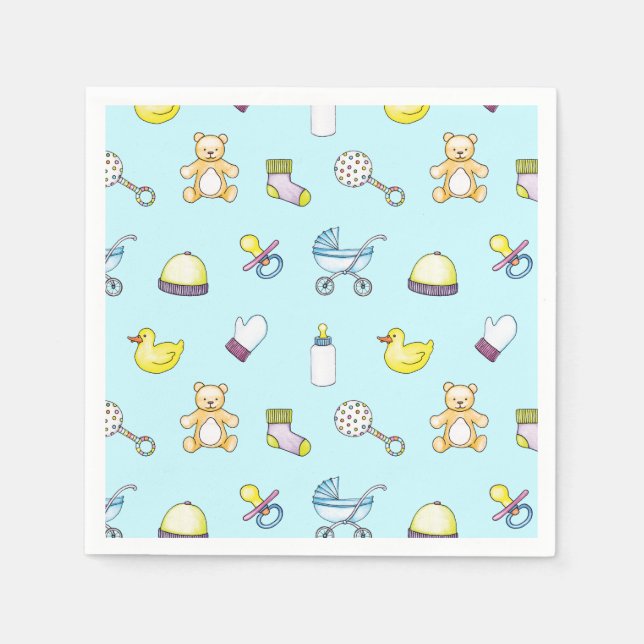 Guardanapo De Papel Padrão de chá de fraldas cúmulo (Frente)