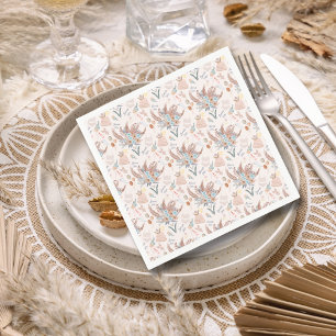 Guardanapo De Papel Padrão de Chá de Noiva Boho