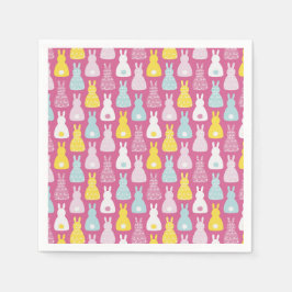 Guardanapo De Papel Padrão de Coelho da Páscoa