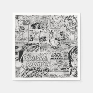 Guardanapo De Papel Padrão de Cômica Vintage da Mulher-Maravilha