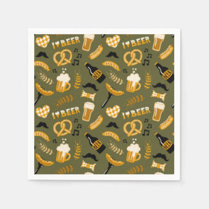 Guardanapo De Papel Padrão de Comida de cerveja Oktoberfest