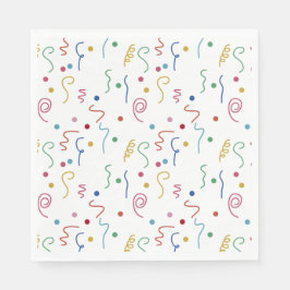 Guardanapo De Papel Padrão de Confete de Festa Colorido