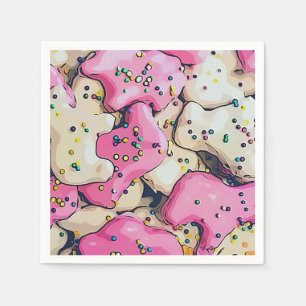 Guardanapo De Papel Padrão de Cookie Animal do Fosco