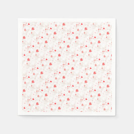 Guardanapo De Papel Padrão de Coração Colorida do abstrato