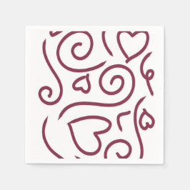 Guardanapo De Papel Padrão de coração simples