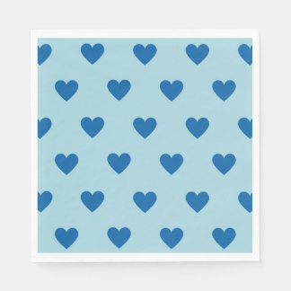 Guardanapo De Papel Padrão de Coração Simples Azul