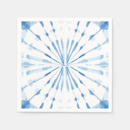 Guardanapo De Papel Padrão de corante de queimadura solar Shibori azul