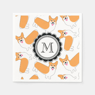 Guardanapo De Papel Padrão de Corgi Cute