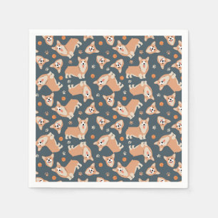 Guardanapo De Papel Padrão de Corgi Cute