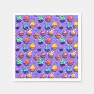 Guardanapo De Papel Padrão de Cupcake de diversão de fosco: Panificaçã