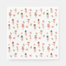 Guardanapo De Papel Padrão de dança de Ballerinas Rosa-balé