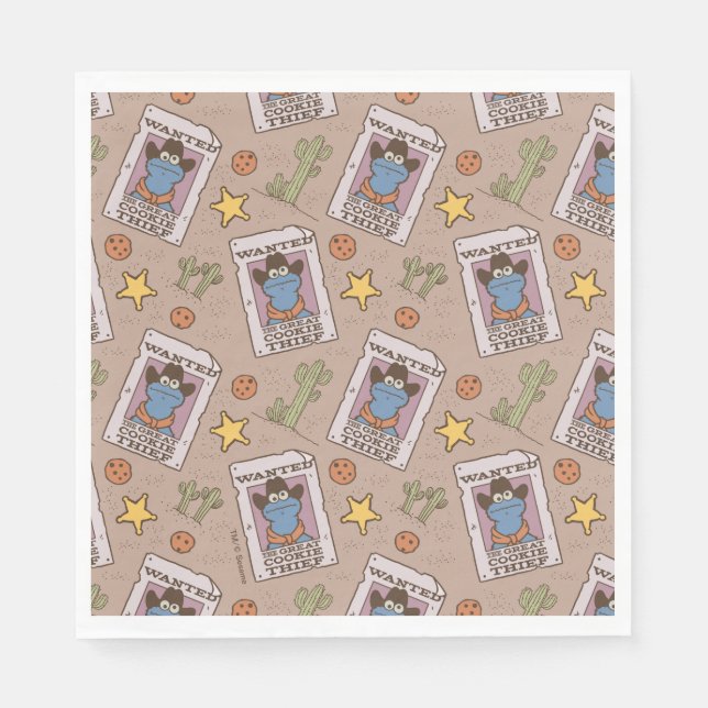 Guardanapo De Papel Padrão de Desejo do Monstro do Cookie (Frente)