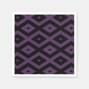 Guardanapo De Papel Padrão de diamante roxo e preto escuro