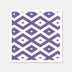 Guardanapo De Papel Padrão de diamante ultra violeta e branco