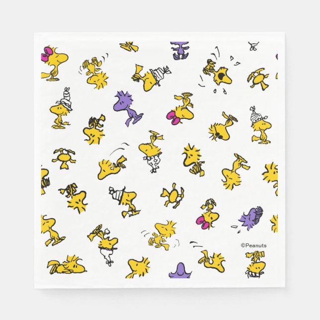 Guardanapo De Papel Padrão de diversão em Woodstock (Frente)