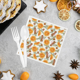 Guardanapo De Papel Padrão de especiarias cítricas de Natal