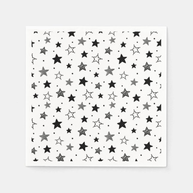 Guardanapo De Papel Padrão de estrelas (Frente)
