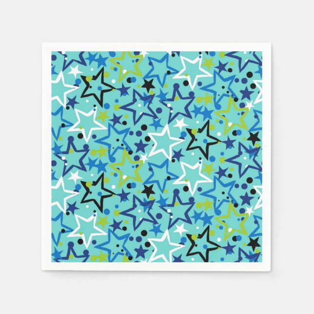 Guardanapo De Papel Padrão de estrelas (Frente)