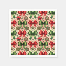 Guardanapo De Papel Padrão de estrelas e Arcos de natais vintages