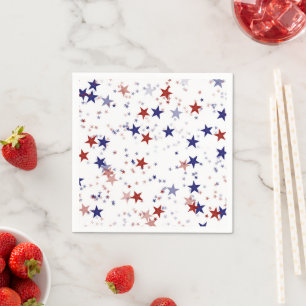 Guardanapo De Papel Padrão de Estrelas Patrióticas Dia da Independênci