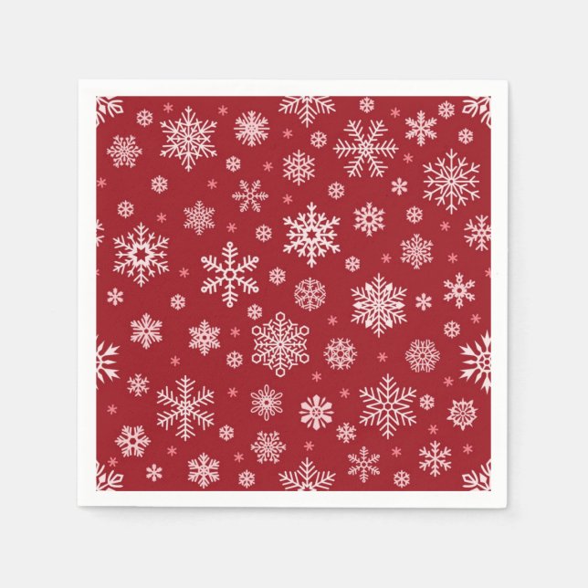 Guardanapo De Papel Padrão de floco de neve (Frente)