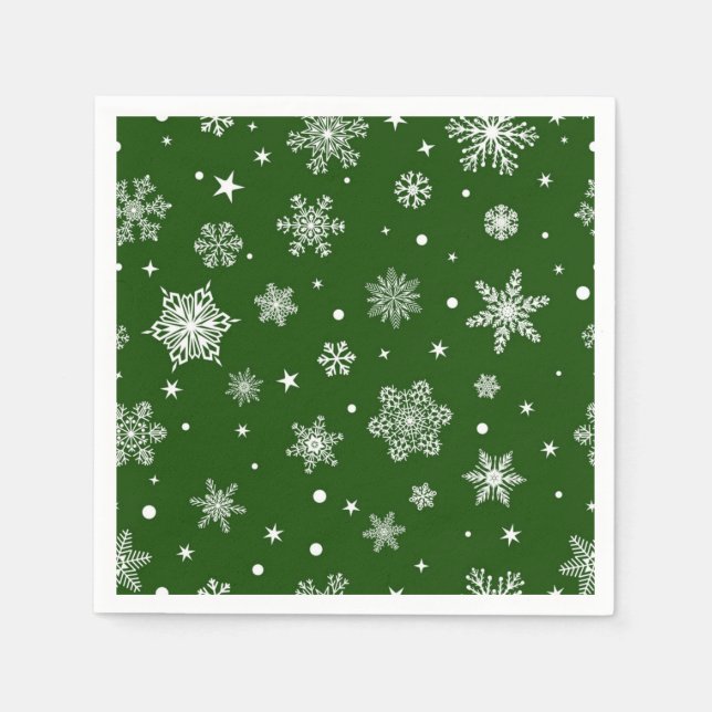 Guardanapo De Papel Padrão de floco de neve (Frente)