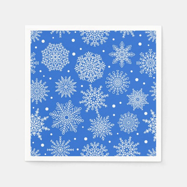 Guardanapo De Papel Padrão de floco de neve (Frente)