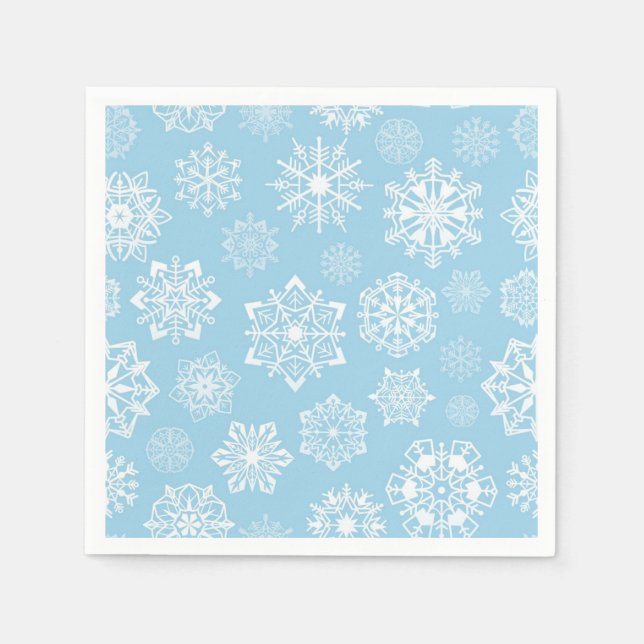 Guardanapo De Papel Padrão de flocos de neve (Frente)