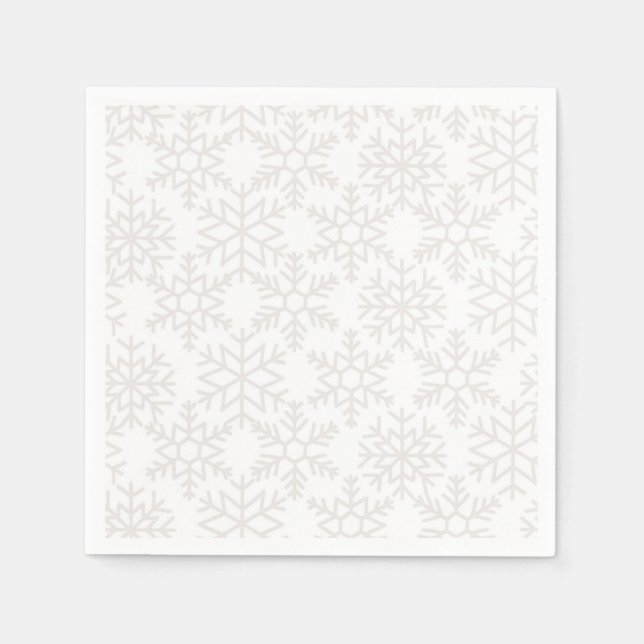 Guardanapo De Papel Padrão de flocos de neve (Frente)