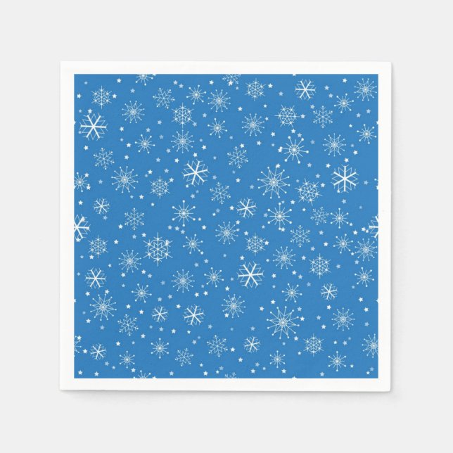 Guardanapo De Papel Padrão de flocos de neve (Frente)