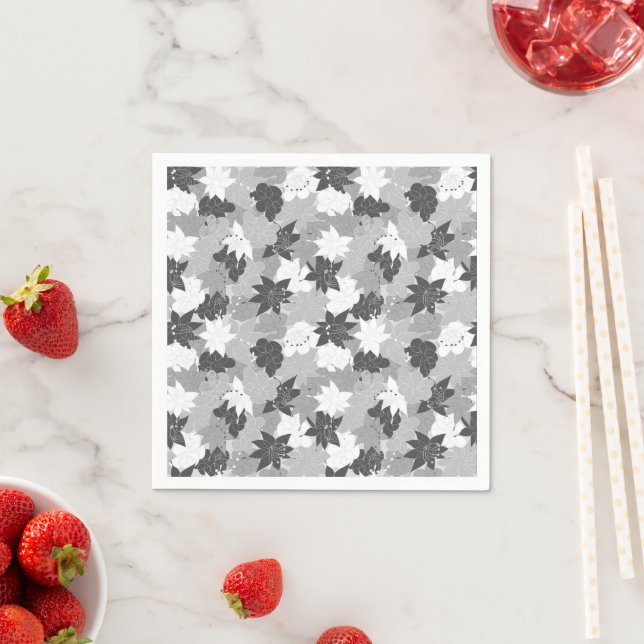 Guardanapo De Papel Padrão de Flor Lily Elegante (Insitu)
