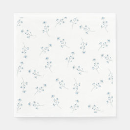 Guardanapo De Papel Padrão de flor selvagem azul