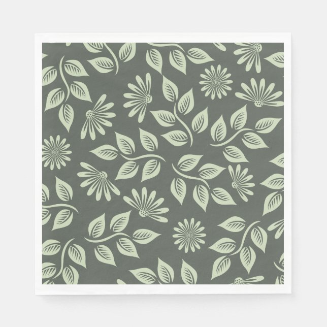 Guardanapo De Papel Padrão de Flores de Mola (Frente)