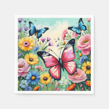 Padrão de Flores de Primavera Vibrantes em Aquarel