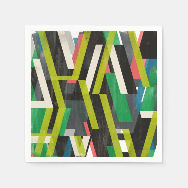 Guardanapo De Papel Padrão de Fluxo de Slipstream Diagonal (Frente)