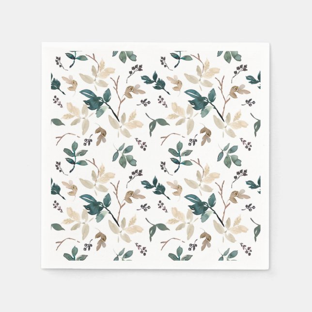 Guardanapo De Papel Padrão de Folha de outono (Frente)