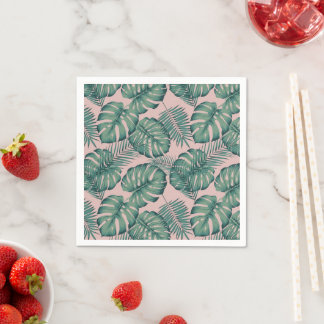 Guardanapo De Papel Padrão de Folha Tropical