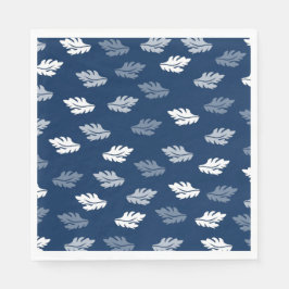 Guardanapo De Papel Padrão de Folhas Antigas Azul marinho