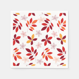 Guardanapo De Papel Padrão de Folhas Bonitas e Coloridas