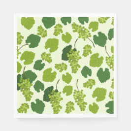 Guardanapo De Papel Padrão de Folhas de Uvas e Uvas