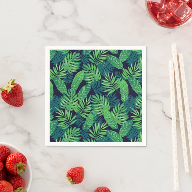 Guardanapo De Papel Padrão de Folhas Tropicais (Insitu)