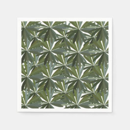 Guardanapo De Papel Padrão de Folhas Verdes