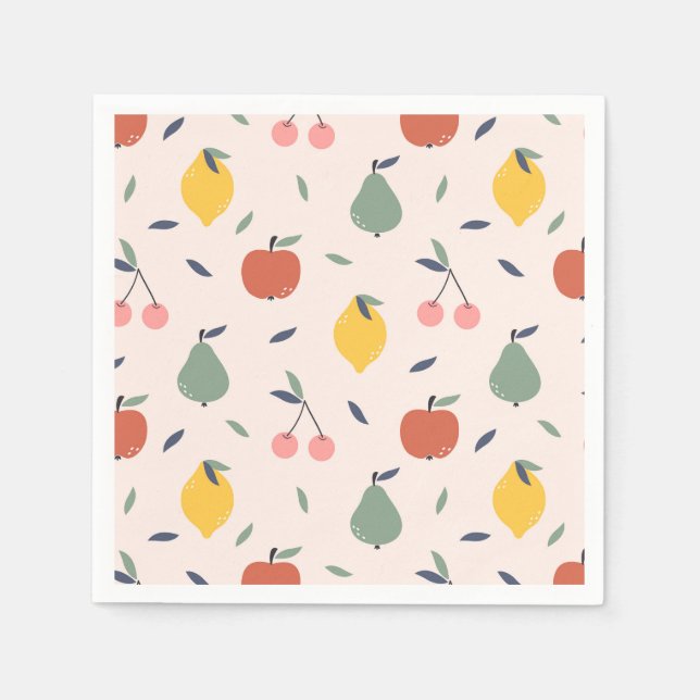 Guardanapo De Papel Padrão de Fruta cômoda (Frente)
