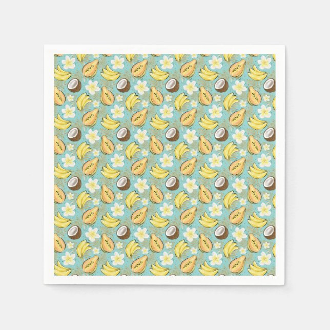Guardanapo De Papel Padrão de Fruta Tropical de Verão (Frente)