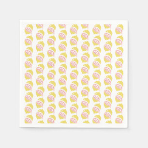 Guardanapo De Papel Padrão de Frutas Pingando Limão Amarelo