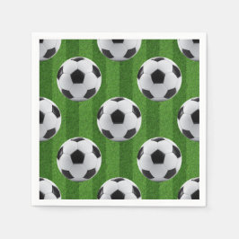 Guardanapo De Papel Padrão de Futebol Europeu Verde